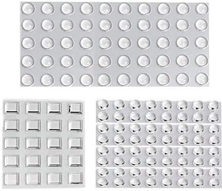 134 Pcs Ammortizzatore di Colpi, Gommini Adesivi, Gommini Silicone Trasparenti Paracolpi, Gommini Paracolpi, per Porte, Mobili, Laptop, Cassetti, Armadiett, 3 Misure