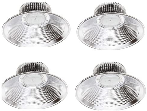 Jandei - Pack x 4 Lámpara Campana Led Industrial, Super Brillante, Luz Blanca Fría 6000K, Naves Industriales, Garaje, Fábrica, Taller, Tienda, Gimnasio, Granero (150W)