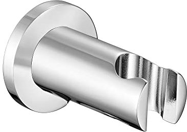 ENKI, B23, Premium Modern Shower Handset Parking Bracket Wall Shower Head Holder Solid Brass, Round Wall Bracket for Shower Heads, Chrome