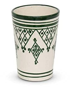 Tasse marocaine Zerbia verte Ø 8 x 12 cm | Safaary