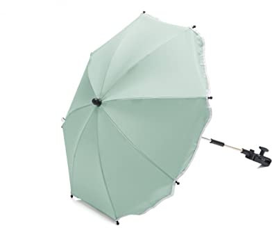 Fillikid Universal Sonnenschirm Sonnenschutz für Kinderwagen & Buggy & Jogger - UV Schutz 50+ / 65 cm Durchmesser/Sonnenschirm biegsam/Universalhalterung für Rund- und Ovalrohre