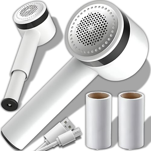 Retoo Fusselrasierer, Elektrisch Fusselentferner Batteriebetrieben, wiederaufladbarer Pulloverrasierer, Fabric Shaver, Tragbarer Fusselentferner für Pullover und Wolle, Tierhaarentferner, Fuselrasier