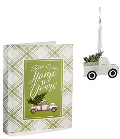 Giftcraft LKW-Ornament, mit Geschenkbox, 12,5 cm Höhe, Legierung, Glas, Polyester und Papier, Weihnachten, Heimdekoration, Urlaubstradition