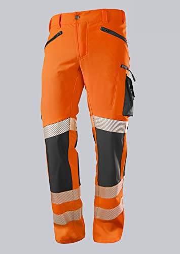 BP 2044-883-6556 Superstretch-Hose für Herren, 91% Polyester/9% Elasthan, Warnorange/Anthrazit, Modern fit, Größe 56l