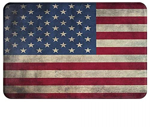 Durevole Zerbino Di Bandiera Americana Non Slittata, Tappeto Tappeto Con Tappeto Per Moquette Di Ingresso in Poliestere Contemporaneo, Tappetino Da Bagno a Prova Di Polvere Patriottico (40*60 Cm)