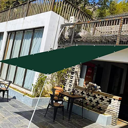 Sunsegel Rechteckig Wasserdicht 6 x 8 m 98% UV-Schutz Shades Segel Markise Vielen Größen mit Spannseilen für Patio Hinterhof Rasengarten, Dunkelgrün