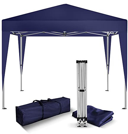 Kronenburg Faltpavillon wasserdicht Dachmaß 2 x 2 m UV Schutz 50+ Pavillon in Blau