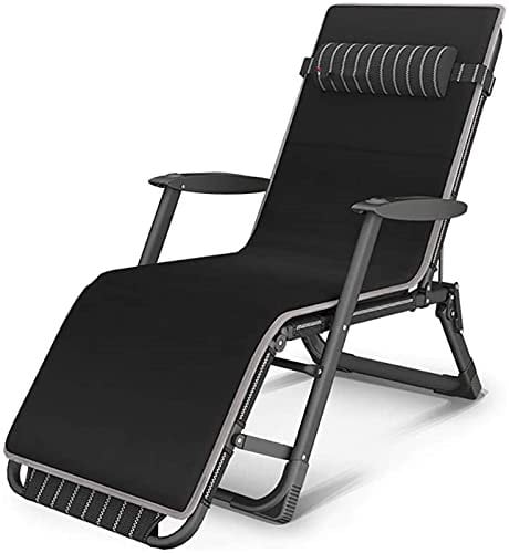 VVHUDA Sonnenliege, Lounge-Stuhl, Klappstuhl, Mittagsbett, Lazy Couch-Stuhl, Heim-Balkon, Freizeit-Sessel, Strand, Camping, praktischer Stuhl – verstellbar – Tragkraft: 300 kg small Gift