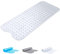 Oxford Homeware Shower Bath Mat Non Slip Anti Mould - Clear 100X40 cm Shower Mat for Bathtub and Bathroom with Drain Holes and Strong Suction Cups Machine Washable Bath Mats