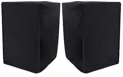 Musiin Copertura antipolvere protettiva per monitor da studio, compatibile con Yamaha HS5 Admin Audio T5V KRK Rokit 5 G4 nero 5 pollici professionale copertura per altoparlante alimentato (2