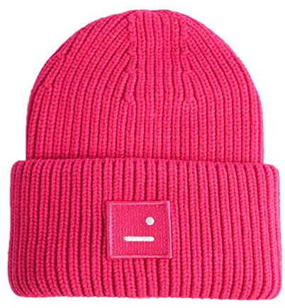 Outdoor Hut Babymütze Frauen Männer Winter Lustige Stickerei Gestrickte Wintermode Feste Hüte Warme Outdoor Skimütze Trim Hut Warme Mütze Mit Fleece Fell Mütze Kinder Mütze Winter (D, One Size)