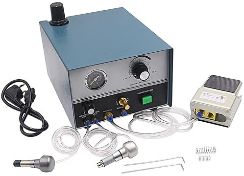 Macchina pneumatica per incisore di gioielli a doppia testa 100-4000 giri/min. Macchine pneumatiche per incidere a mano Manipolo pneumatico per bulino 60Hz Micro incisore per gioielli, artigianato