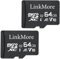LinkMore 64GB XV11 Micro SD Card (2pack), A1, UHS-I, U1, V10, Class 10 Compatible, Read Speed Up to 95 MB/s, SD Adapter Included
