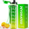 Mevoly Gourde 1L, Tritan Gourde Sport Motivation sans BPA, Transparente avec Graduée, Anti Fuite, Bouteille 1 Litre pour Camping, Randonnée, Yoga, Femme, Homme (Jaune Soleil)