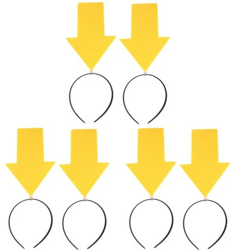 Lot de 6 bandeaux en forme de flèche, décoration de Noël, tête d'antenne, drôle, tissu