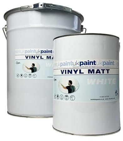 UK PAINT 20 Litres - Vinyl Matt Emulsion- Brilliant White