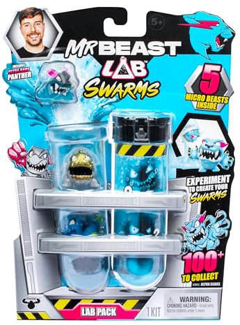 MOOSE TOYS Mr. Beast Lab Swarms Pack 5 Figures 3 cm