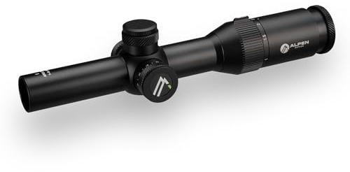 Alpen Optics Apex LT 1-6x24 Drückjagd-Zielfernrohr, A4-Leuchtabsehen, SmartDot, wasserdicht, schussfest, 34m Sehfeld auf 100m, MRAD-Verstellung