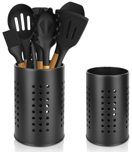 Titular de Vajilla, 2 Piezas Escurre Cubiertos de Cocina, Bote para Cubiertos Utensilios de Cocina de Acero Inoxidable, Soporte para Utensilios de Cocina, Accesorios Cocina para Cajones, Encimeras