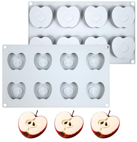 mostsom Moules en silicone en forme de pomme - Moule à gâteau au chocolat - Moule à dessert - Outils de décoration de gâteau (G_ Pomme)