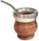 Taza Mate de Madera de Algarrobo Natural y Acero Inoxidable, Mate Argentino con Bombilla, Calabaza de Yerba Mate, Gourd mate cup