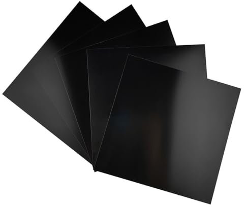 5 piezas de chapa de aluminio, placa de aluminio fina, placa de aluminio anodizado con chorro de arena negro, 100 × 100 mm, hoja de aluminio anodizado con grabado láser for construcción(100x100x1mm)