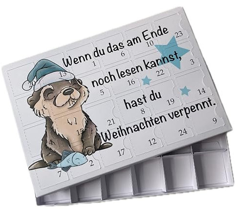 Adventskalender zum selbst befüllen // Adventskalender mit Spruch // Adventskalender Otter