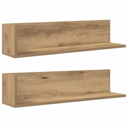 vidaXL Wandregale 2 STK. Artisan-Eiche 75x16,5x16,5 cm Holzwerkstoff