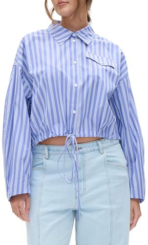 Baum und Pferdgarten Damen Bryce Shirt, Keilabsatz, Blau gestreift, 42