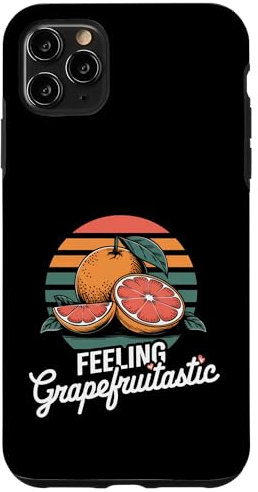 iPhone 11 Pro Max Funny Grapefruit Citrus Vegans Fruitarians Women Men Case
