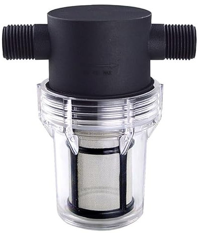 Filtrazione dell'acqua, filtro per condotte, Filtro for acqua da 1/2, filtro in acciaio inossidabile a 4 porte da 180 micron e 80 maglie, contenitore for condotte, adatto for filtrare pompe for l'irr