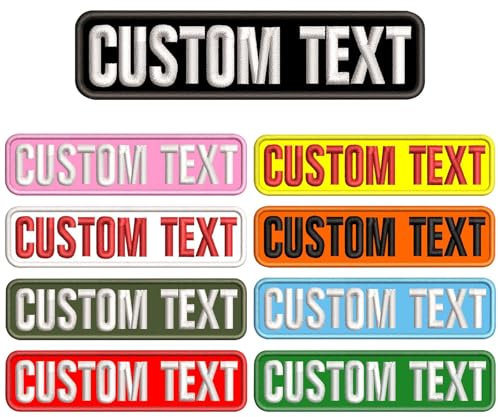 Personalisierter Aufnäher, 2 Stück kundenspezifische Motorrad Weste Patches, Eisen auf Haken Schleife Moral Patches gestickte Name Patch für taktische Weste Rucksäcke Jacken Hundegeschirr