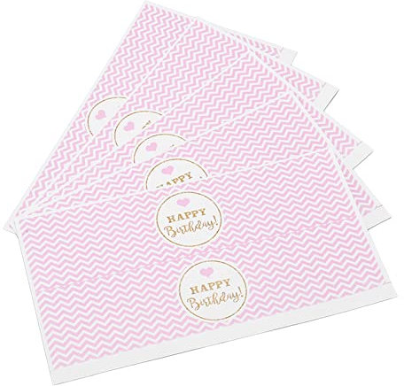 Xolsurg Pink White Water Bottle Labels Decoration Birthday Party Wedding 5 Pcs Self Adhesive