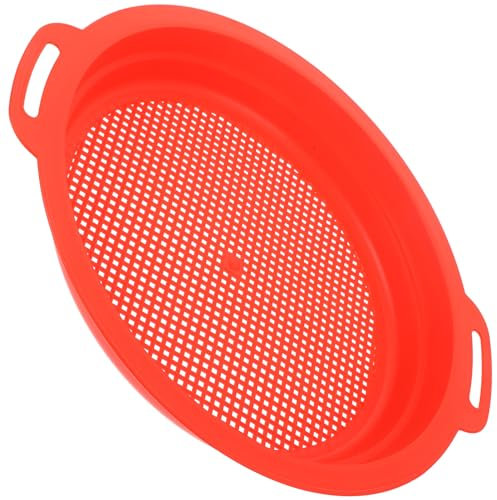 INOOMP Juguetes de Pantalla de Playa pequeño cedazo colador tamices de Arena Juguetes de Playa de Arena de Arena de Juguete de Arena para Playa de Playa el plastico Rojo