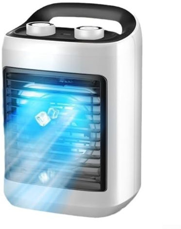 MeevrgR Portable Air Conditioner Fan – 7W Personal Cooler with 6 Speed Settings 180ML Water Tank USB-Powered Compact & Quiet for Desk, Office, Bedroom