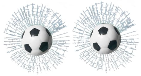 Garneck 2PCS Ball Pattern Car Stickers White Football Decals Auto Decor Self Adhesive Window Stickers for Cars and Trucks