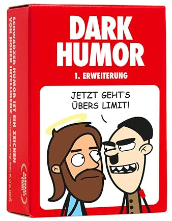 DARK HUMOR 1. Erweiterung zum Kartenspiel mit schwarzem Humor, 100 Karten | Erweiterungsset ab 16, nur zusammen mit dem DARK HUMOR Hauptspiel spielbar, 100 deutsche Karten für den Spieleabend