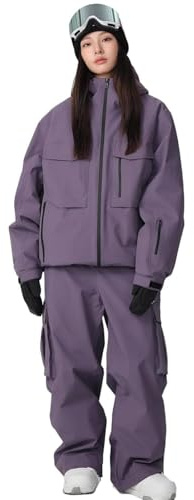 ALSOGO Herren Damen Snowboard Schnee Anzüge Baggy Ski Jacke und Hose Set isolierte Schneeanzüge wasserdicht Winter