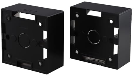 CashMuch Aufputzdose für Ethernet-Kabel-Netzwerkdosen, Einzelgang-Backbox für Wand-Ate-Facates, 86 x 86 x 40 mm, PVC, 2 Stück