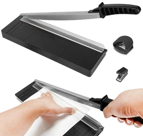 A4 Cutting Machine, Manual Lever Cutter, Paper Cutter up to A4, Cutting Length 300 mm, Lever Cutter Scissors for Paper, Photos, Highest Precision