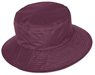 LightHouse Women's Waterproof Bucket Rain Hat - Wide Brim Lined Outdoor Headwear - Plum - S