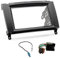 Sound Way Kit Montage Autoradio, Cadre Façade 2 DIN avec Supports de Montage, Cable Adaptateur Connecteur ISO, Adaptateur Antenne, Compatible avec Mercedes Benz Classe A B Vito Viano VW Crafter