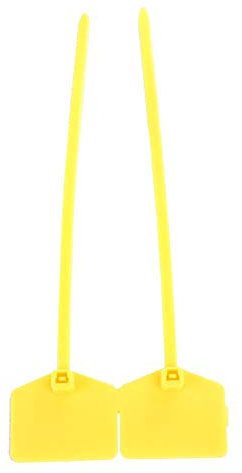 Pack of 100 Cable Labels Nylon Cable Ties Zip Ties Marker Ties Self-Locking Nylon Plastic Ties Cord Cable Management Wraps Power Making Label Mark Tags(Yellow)