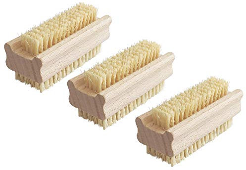 3er Set Nagelbürste, Handbürste aus Holz, Handwaschbürste, Bürste für Hand, Nägel, Finger - Nagelbürsten Made in Germany