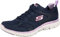 Skechers Damen Flex Appeal 4.0 Active Flow Sneaker, Navy Leather Mesh Trim, 41 EU