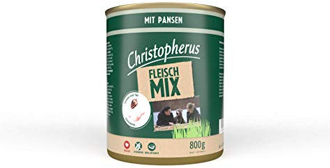 Christopherus Fleischmix, Mit Pansen, Vollnahrung für Hunde, Nassfutter, 6 x 800 g