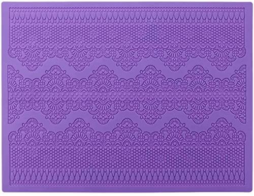 TROYSINC Blume Muster Silikon Spitze Matte Kuchen Spitze Matte Silikon Spitze Matten Prägung Kuchen Fondant Form Silikon Matte DIY Dekorieren Werkzeuge für Kuchen Brot Mousse Tortendeko
