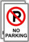 Haobase 2 adesivi per cartello No Parcheggio, 30,5 x 20,3 cm, in vinile autoadesivo