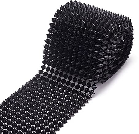 Pandahall Nieten, zum Aufnähen, für Kleidung, Aufführung, Kunst und Handwerk, Dekoration, 2 m, Schwarz
