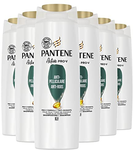 Pantene Pro-V Anti-Schuppen-Shampoo, Pro-V + Antioxidantien, für alle Haartypen, 6 x 225 ml
